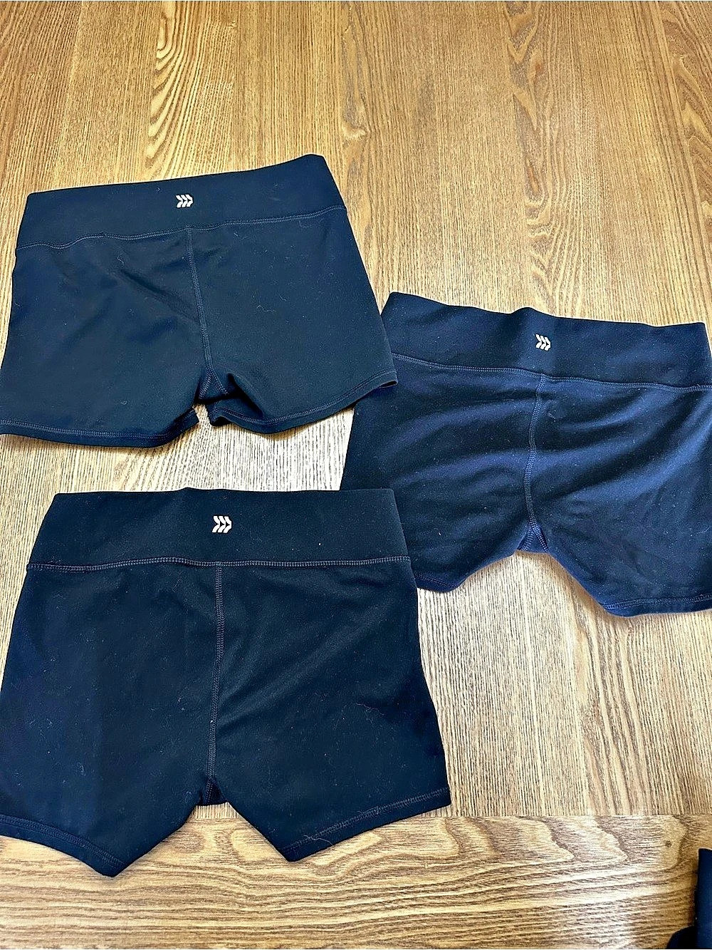 All in Motion Girls Black Athletic Biker-Shorts / Tumbling Shorts - 3-Pack